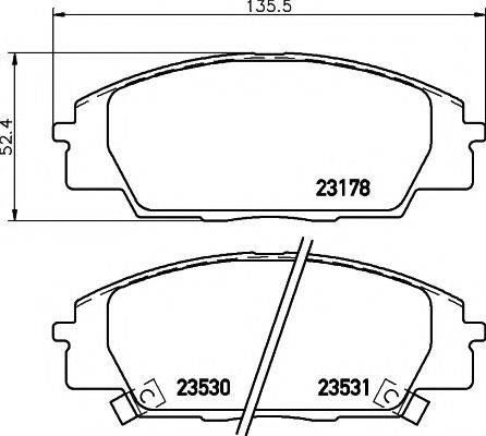 Комплект гальмівних колодок, дискове гальмо HELLA PAGID 8DB 355 009-731