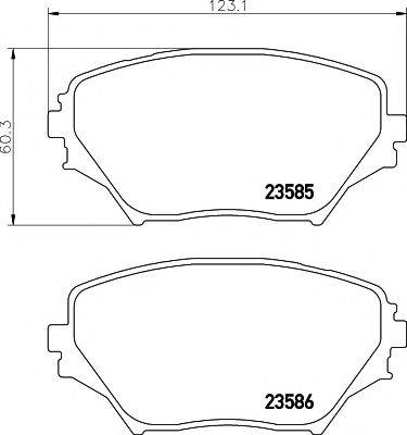 Комплект гальмівних колодок, дискове гальмо HELLA PAGID 8DB 355 009-741