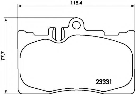 Комплект гальмівних колодок, дискове гальмо HELLA PAGID 8DB 355 009-861