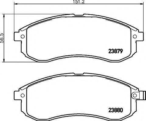 Комплект гальмівних колодок, дискове гальмо HELLA PAGID 8DB 355 010-281