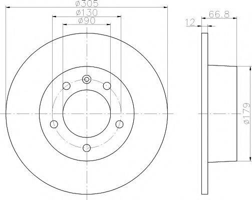 гальмівний диск HELLA PAGID 8DD 355 108-291