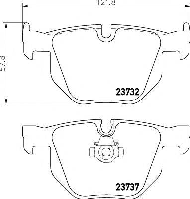 Комплект гальмівних колодок, дискове гальмо HELLA PAGID 8DB 355 010-471