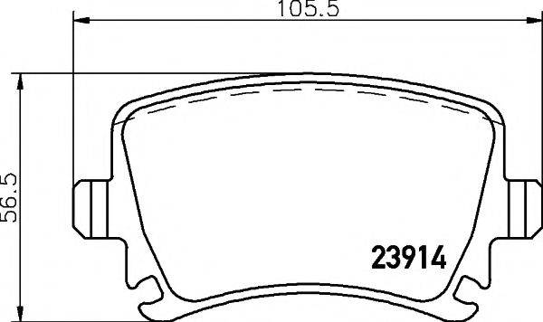 Комплект гальмівних колодок, дискове гальмо HELLA PAGID 8DB 355 010-601