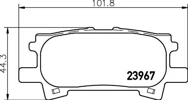 Комплект гальмівних колодок, дискове гальмо HELLA PAGID 8DB 355 010-621