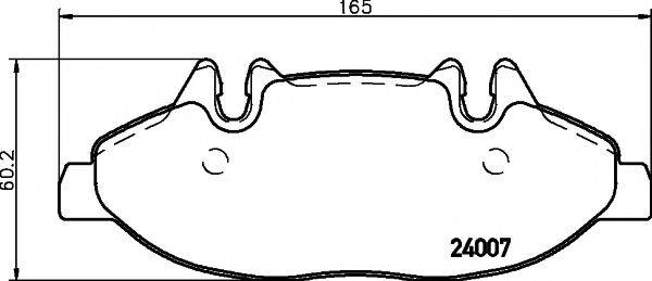 Комплект гальмівних колодок, дискове гальмо HELLA PAGID 8DB 355 010-651