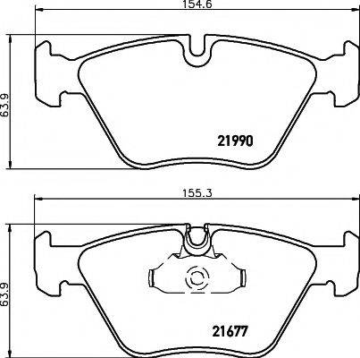 Комплект гальмівних колодок, дискове гальмо HELLA PAGID 8DB 355 010-711