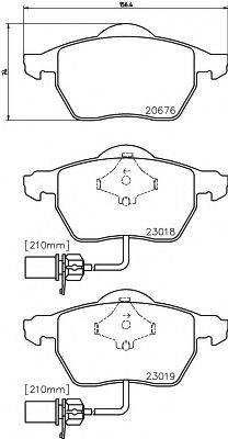 Комплект гальмівних колодок, дискове гальмо HELLA PAGID 8DB 355 010-731