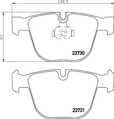 Комплект гальмівних колодок, дискове гальмо HELLA PAGID 8DB 355 010-751