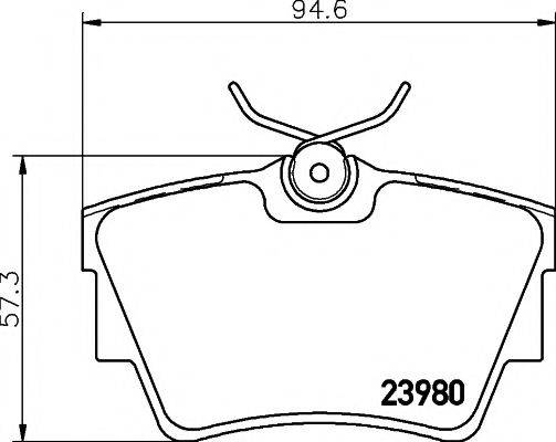 Комплект гальмівних колодок, дискове гальмо HELLA PAGID 8DB 355 010-761