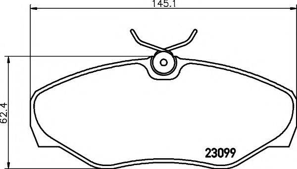 Комплект гальмівних колодок, дискове гальмо HELLA PAGID 8DB 355 011-091