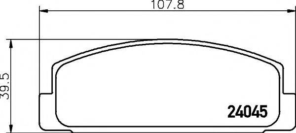 Комплект гальмівних колодок, дискове гальмо HELLA PAGID 8DB 355 011-131