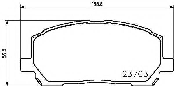 Комплект гальмівних колодок, дискове гальмо HELLA PAGID 8DB 355 011-161