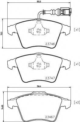 Комплект гальмівних колодок, дискове гальмо HELLA PAGID 8DB 355 011-171