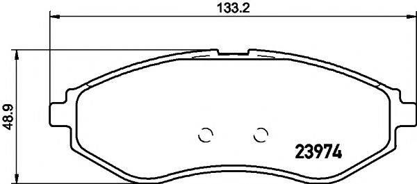 Комплект гальмівних колодок, дискове гальмо HELLA PAGID 8DB 355 011-251