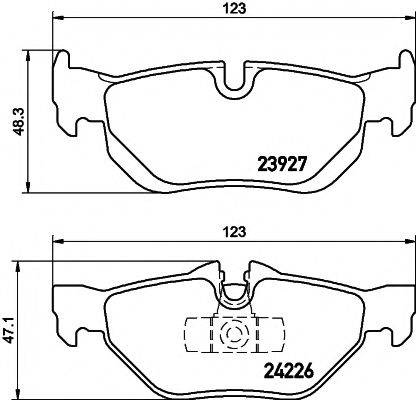 Комплект гальмівних колодок, дискове гальмо HELLA PAGID 8DB 355 011-301