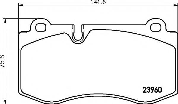 Комплект гальмівних колодок, дискове гальмо HELLA PAGID 8DB 355 011-401