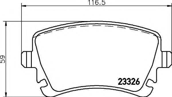 Комплект гальмівних колодок, дискове гальмо HELLA PAGID 8DB 355 011-531