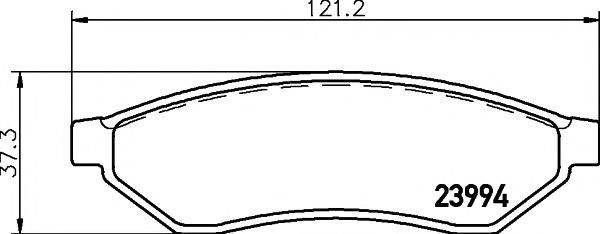 Комплект гальмівних колодок, дискове гальмо HELLA PAGID 8DB 355 011-671