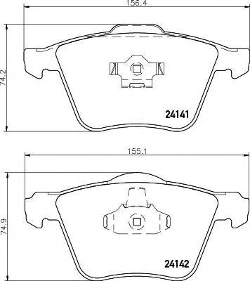 Комплект гальмівних колодок, дискове гальмо HELLA PAGID 8DB 355 011-721