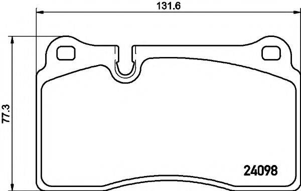 Комплект гальмівних колодок, дискове гальмо HELLA PAGID 8DB 355 011-851