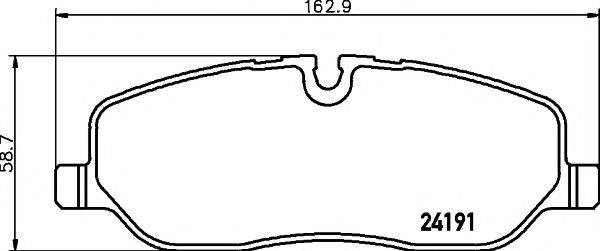 Комплект гальмівних колодок, дискове гальмо HELLA PAGID 8DB 355 011-971