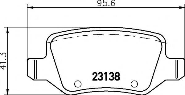 Комплект гальмівних колодок, дискове гальмо HELLA PAGID 8DB 355 012-131