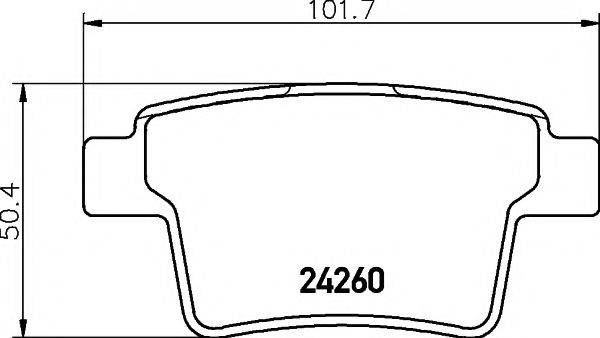 Комплект гальмівних колодок, дискове гальмо HELLA PAGID 8DB 355 012-171