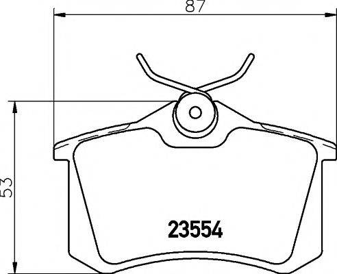 Комплект гальмівних колодок, дискове гальмо HELLA PAGID 8DB 355 019-911