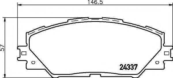 Комплект гальмівних колодок, дискове гальмо HELLA PAGID 8DB 355 006-871