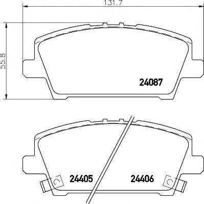 Комплект гальмівних колодок, дискове гальмо HELLA PAGID 8DB 355 006-911