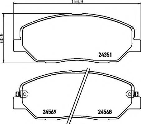 Комплект гальмівних колодок, дискове гальмо HELLA PAGID 8DB 355 012-371