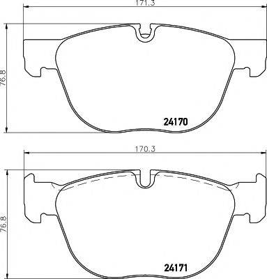 Комплект гальмівних колодок, дискове гальмо HELLA PAGID 8DB 355 012-541