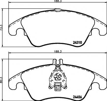 Комплект гальмівних колодок, дискове гальмо HELLA PAGID 8DB 355 012-621