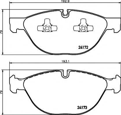 Комплект гальмівних колодок, дискове гальмо HELLA PAGID 8DB 355 012-661