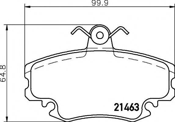 Комплект гальмівних колодок, дискове гальмо HELLA PAGID 8DB 355 018-131