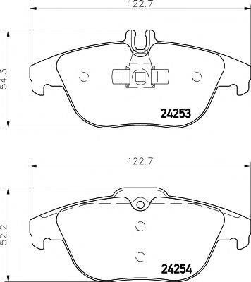 Комплект гальмівних колодок, дискове гальмо HELLA PAGID 8DB 355 012-741