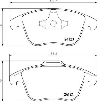 Комплект гальмівних колодок, дискове гальмо HELLA PAGID 8DB 355 012-891