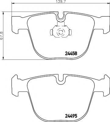 Комплект гальмівних колодок, дискове гальмо HELLA PAGID 8DB 355 013-171