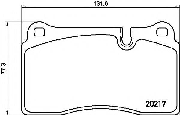 Комплект гальмівних колодок, дискове гальмо HELLA PAGID 8DB 355 013-201