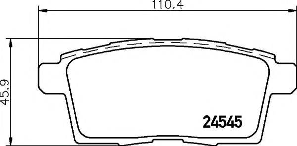 Комплект гальмівних колодок, дискове гальмо HELLA PAGID 8DB 355 013-261