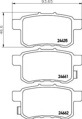 Комплект гальмівних колодок, дискове гальмо HELLA PAGID 8DB 355 013-631