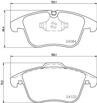 Комплект гальмівних колодок, дискове гальмо HELLA PAGID 8DB 355 013-731