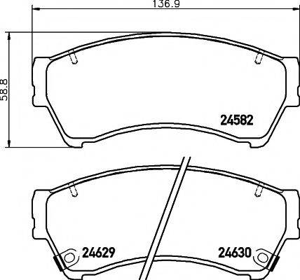 Комплект гальмівних колодок, дискове гальмо HELLA PAGID 8DB 355 013-761