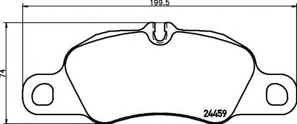 Комплект гальмівних колодок, дискове гальмо HELLA PAGID 8DB 355 013-801