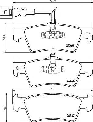 Комплект гальмівних колодок, дискове гальмо HELLA PAGID 8DB 355 013-841