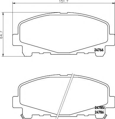 Комплект гальмівних колодок, дискове гальмо HELLA PAGID 8DB 355 013-881