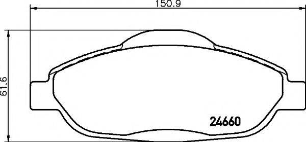 Комплект гальмівних колодок, дискове гальмо HELLA PAGID 8DB 355 013-911