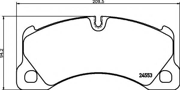 Комплект гальмівних колодок, дискове гальмо HELLA PAGID 8DB 355 014-151