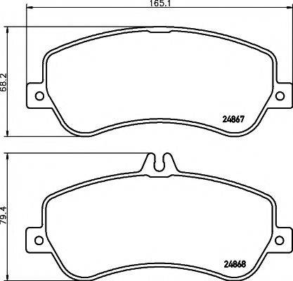 Комплект гальмівних колодок, дискове гальмо HELLA PAGID 8DB 355 014-221