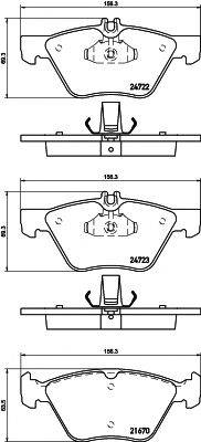 Комплект гальмівних колодок, дискове гальмо HELLA PAGID 8DB 355 014-291